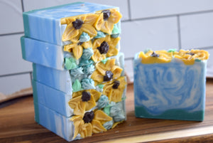 sunflower soap - wandering pines cottage