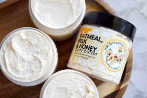 oatmeal, milk, and honey body butter - wandering pines cottage