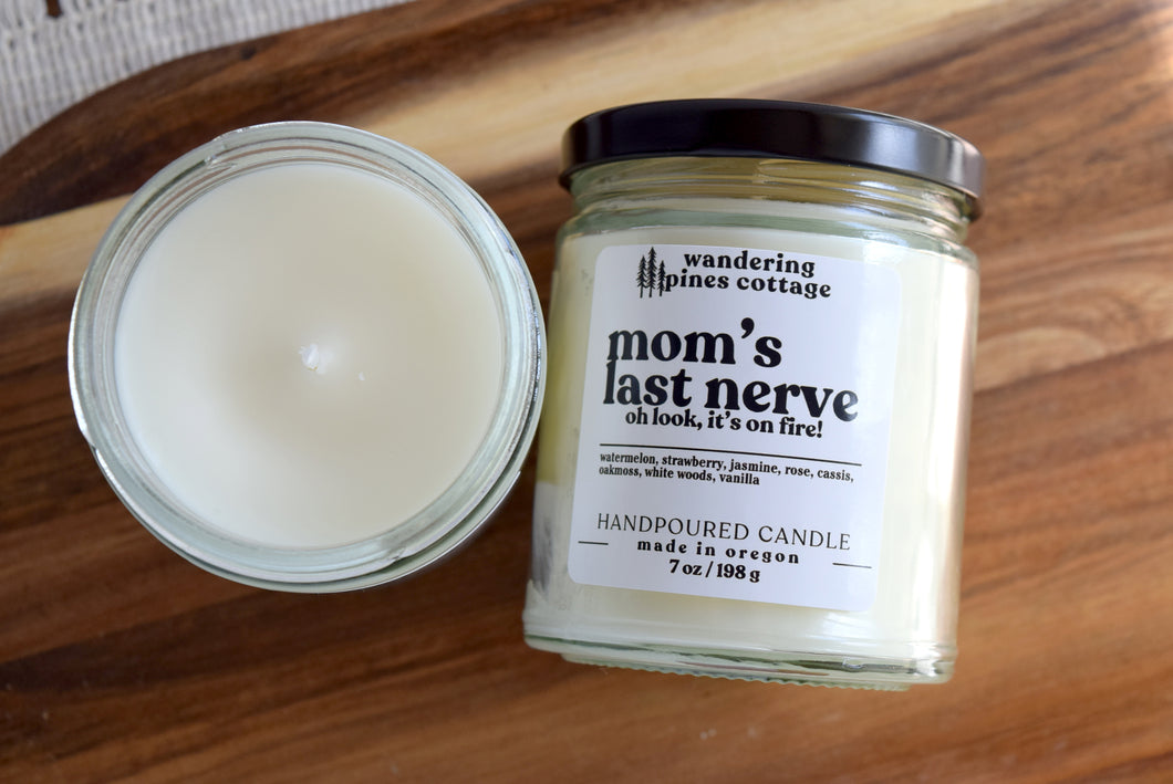 Mom's Last Nerve Candle Gift - wandering pines cottage