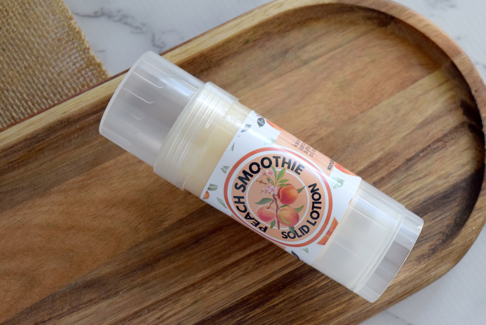 peach smoothie solid lotion bar - wandering pines cottage
