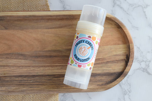 fruity cereal solid lotion - wandering pines cottage