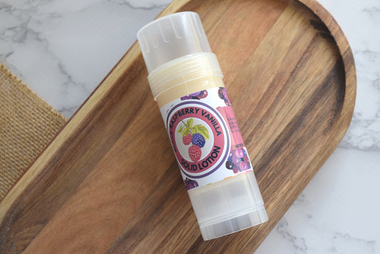 black raspberry vanilla solid lotion bar - wandering pines cottage