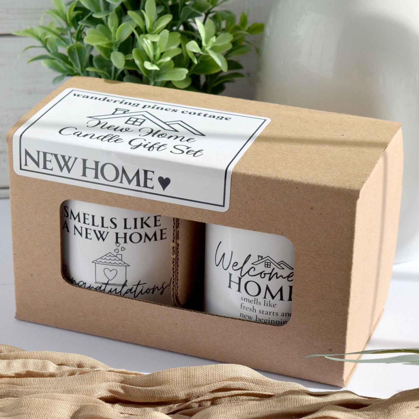 New Home Housewarming Candle Gift Set - Wandering pines cottage
