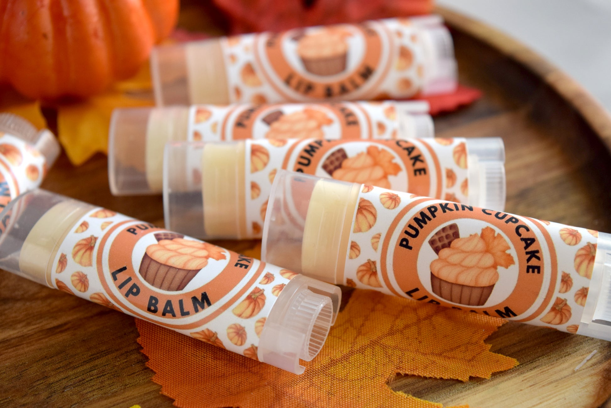 Pumpkin cupcake lip balm - wandering pines cottage