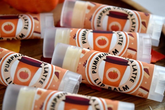 pumpkin vanilla latte lip balm - wandering pines cottage