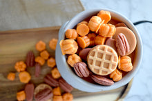 Load image into Gallery viewer, pumpkin pecan waffles shaped wax melts - wandering pines cottage