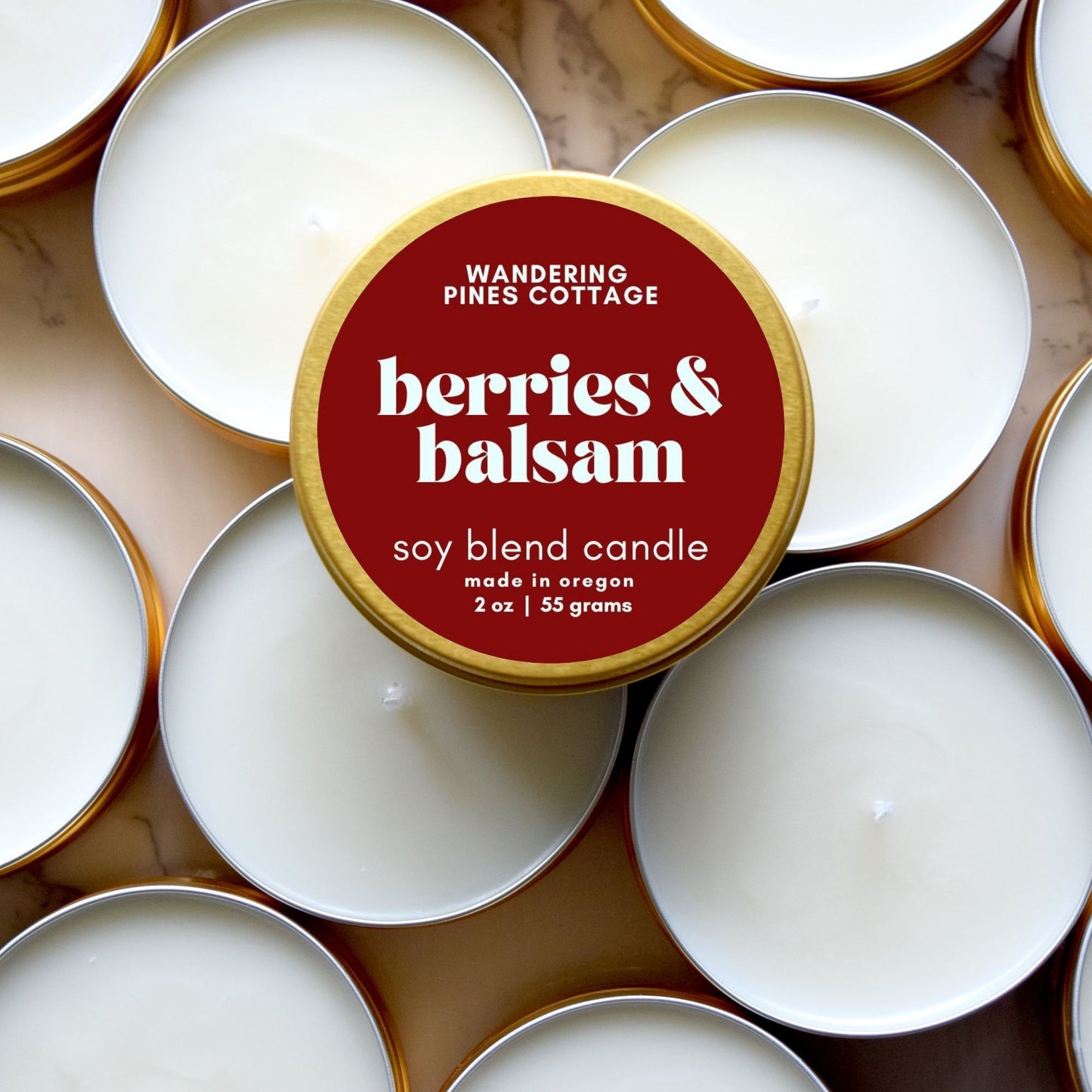 Berries and Balsam Travel Candle Tin