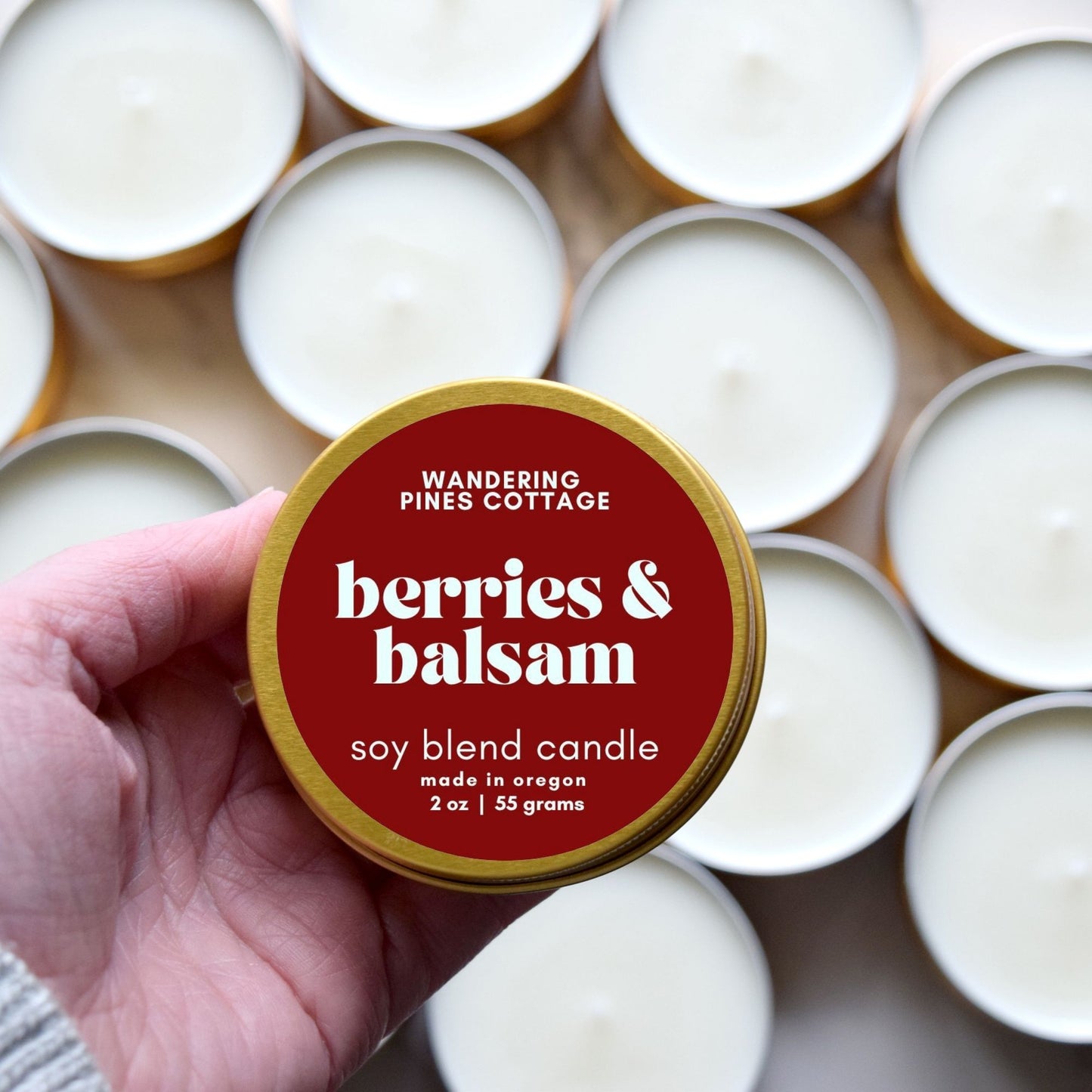 Berries and Balsam Travel Candle Tin