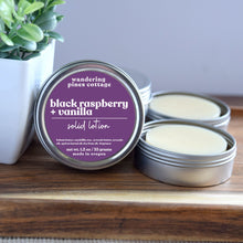 Load image into Gallery viewer, Black Raspberry Vanilla lotion bar Tin