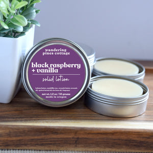 Black Raspberry Vanilla lotion bar Tin