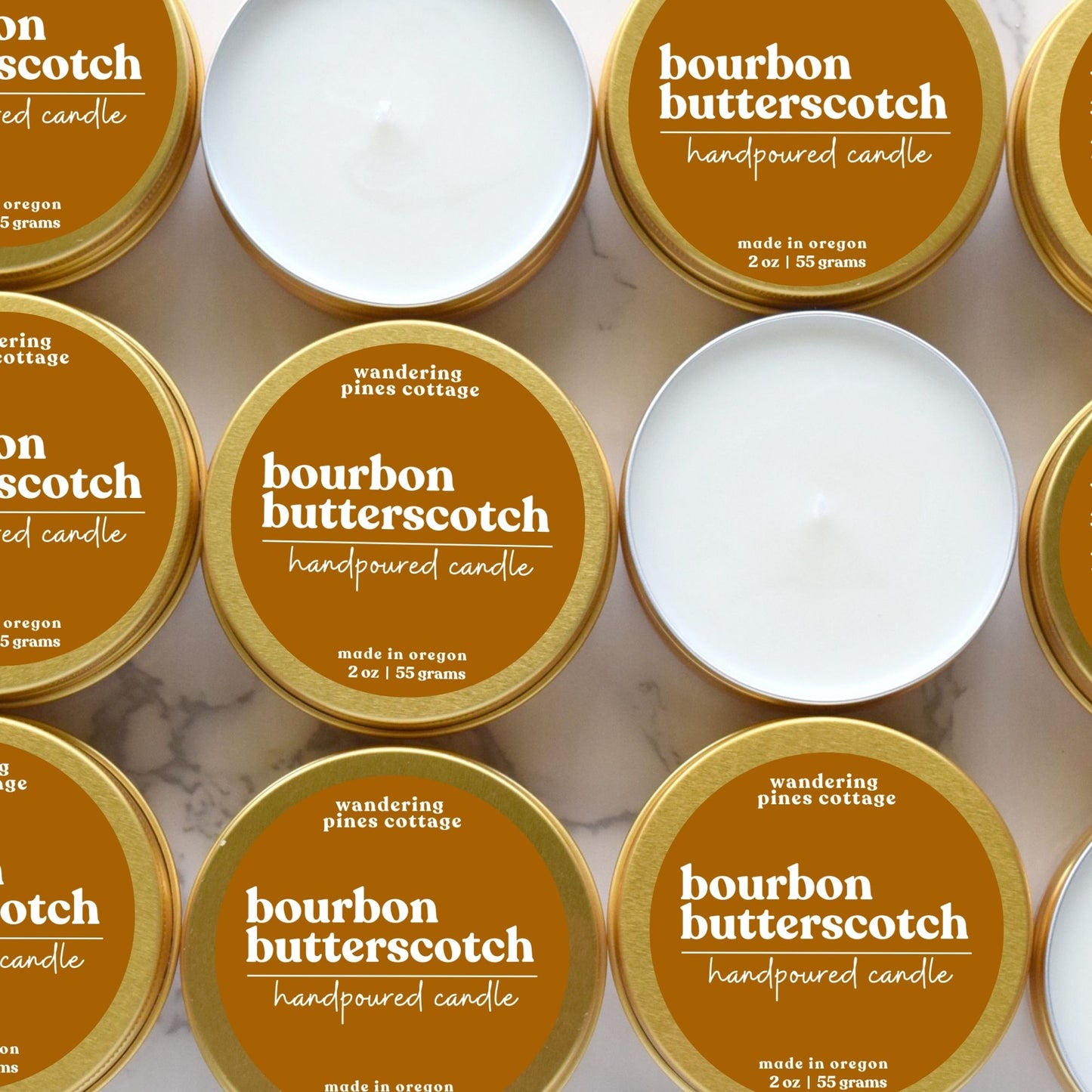 Bourbon Butterscotch Travel Candle Tin