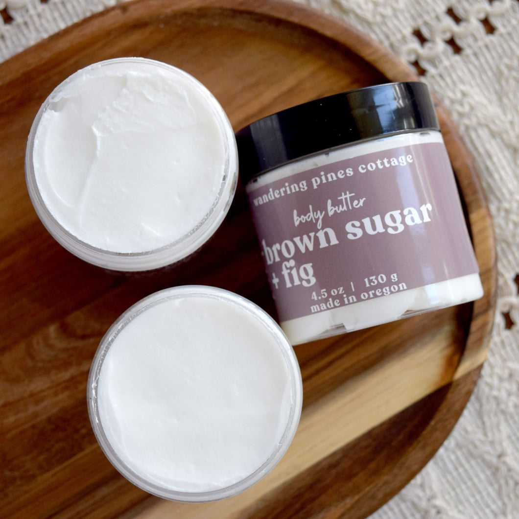 brown sugar and fig body butter - wandering pines cottage