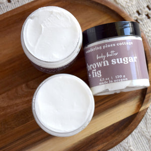 brown sugar and fig body butter - wandering pines cottage