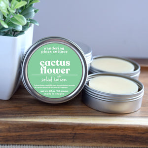 Cactus Flower Solid Lotion Tin