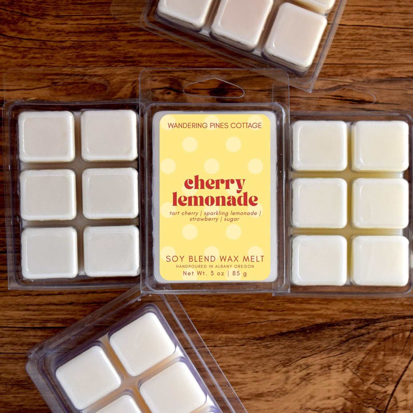 cherry lemonade wax melt - wandering pines cottage