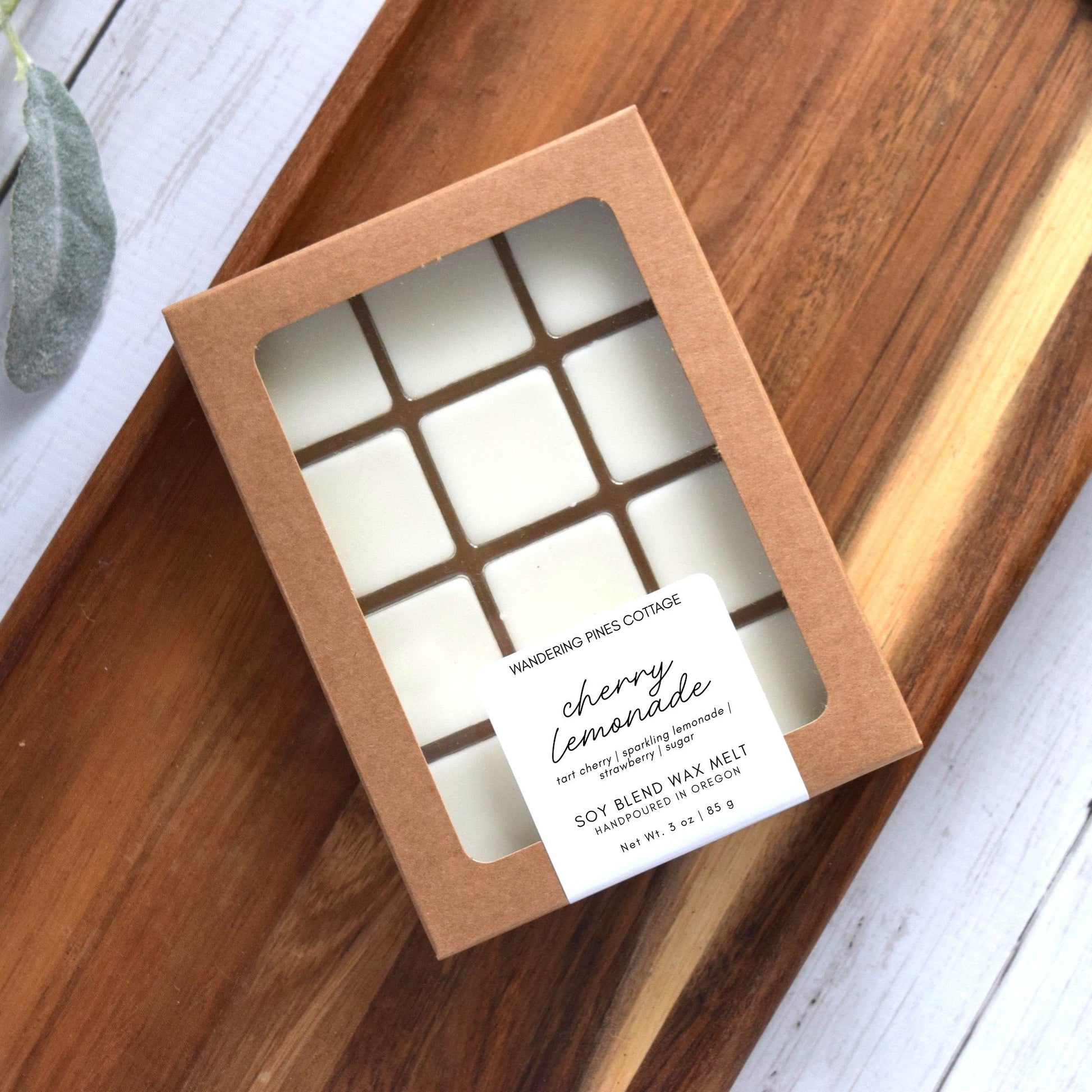 cherry lemonade wax melts in a box - wandering pines cottage