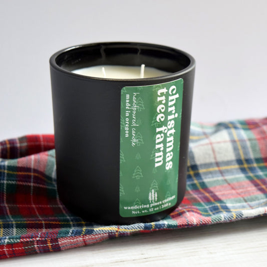 christmas tree farm candle - wandering pines cottage