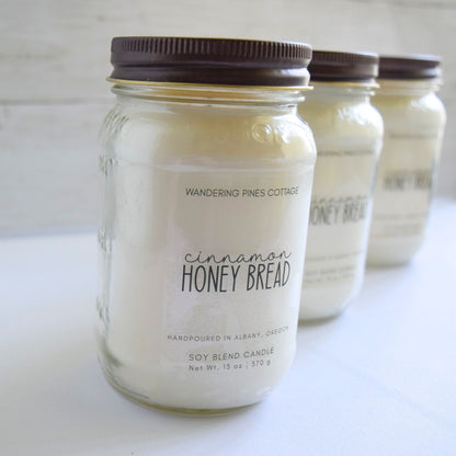 Cinnamon Honey Bread Mason Jar Candle