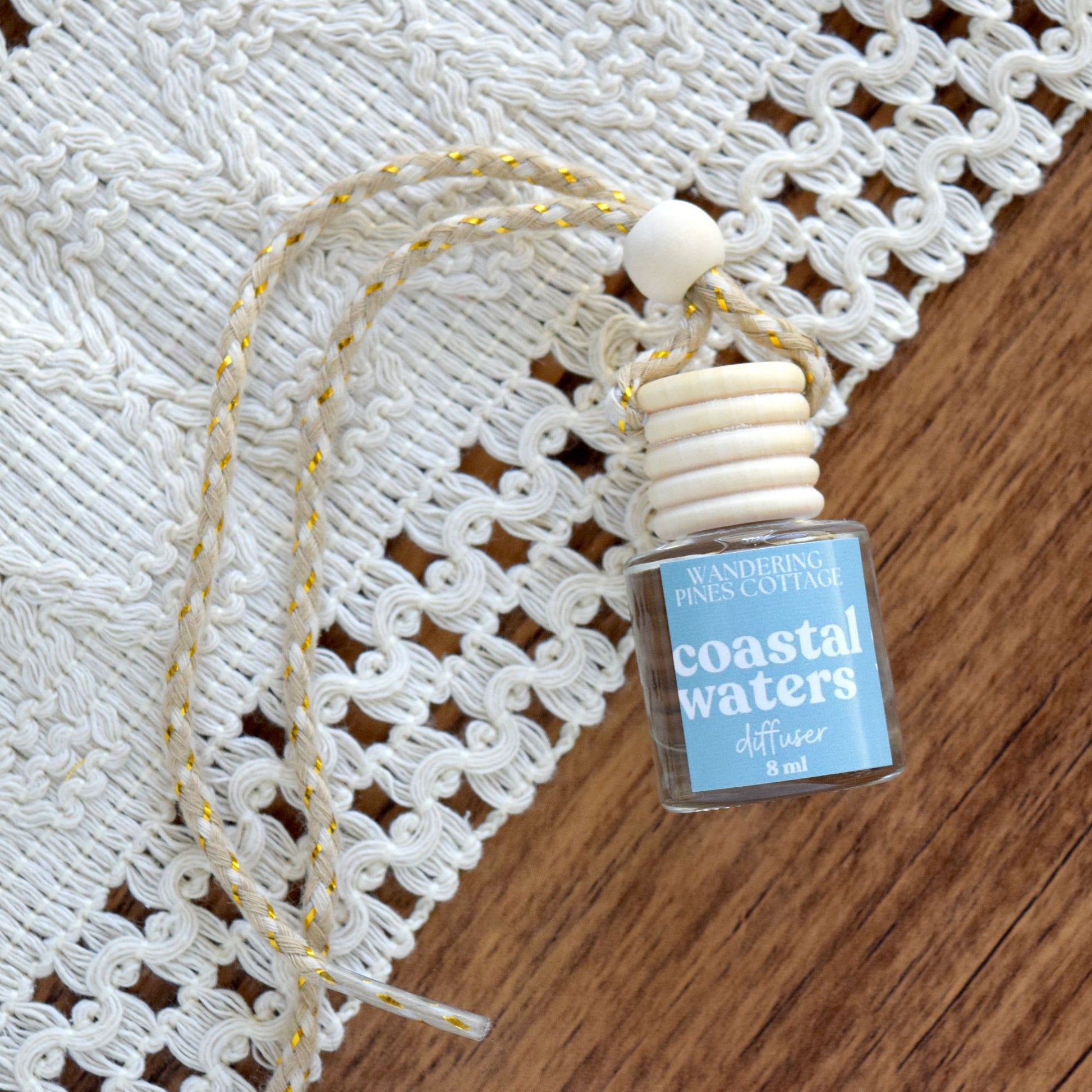 coastal waters hanging diffuser - wandering pines cottage