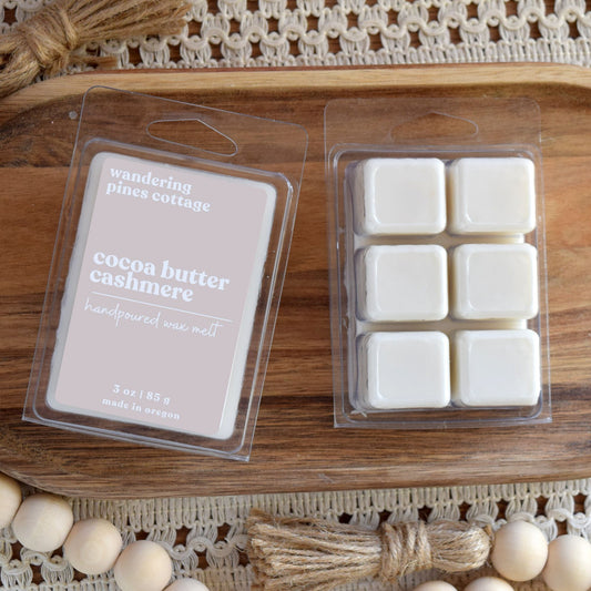 cocoa butter cashmere wax melts - wandering pines cottage