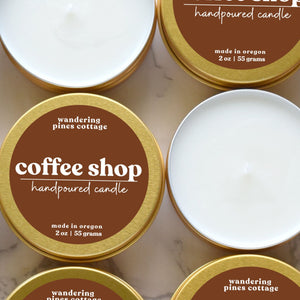 Coffee Shop Travel Candle Tin