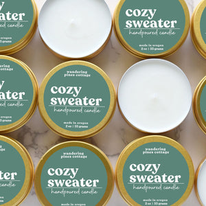 Cozy Sweater Travel Candle Tin