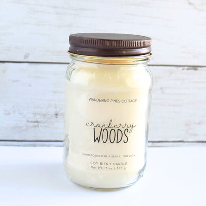 Cranberry Woods Mason Jar Candle
