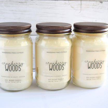 Cranberry Woods Mason Jar Candle
