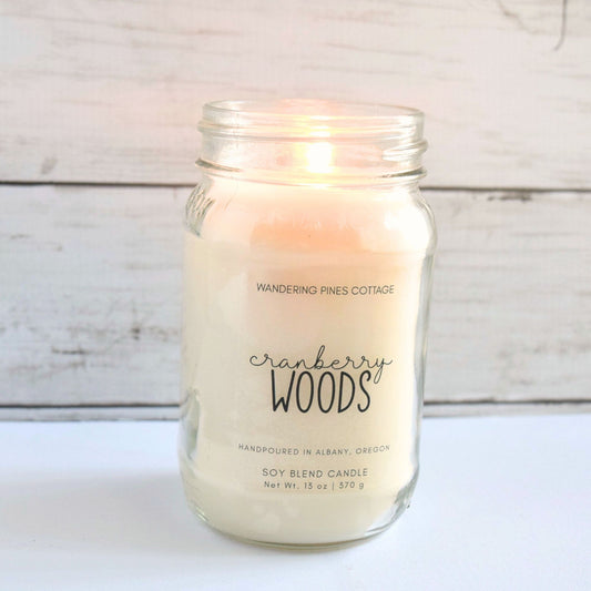 Cranberry Woods Mason Jar Candle