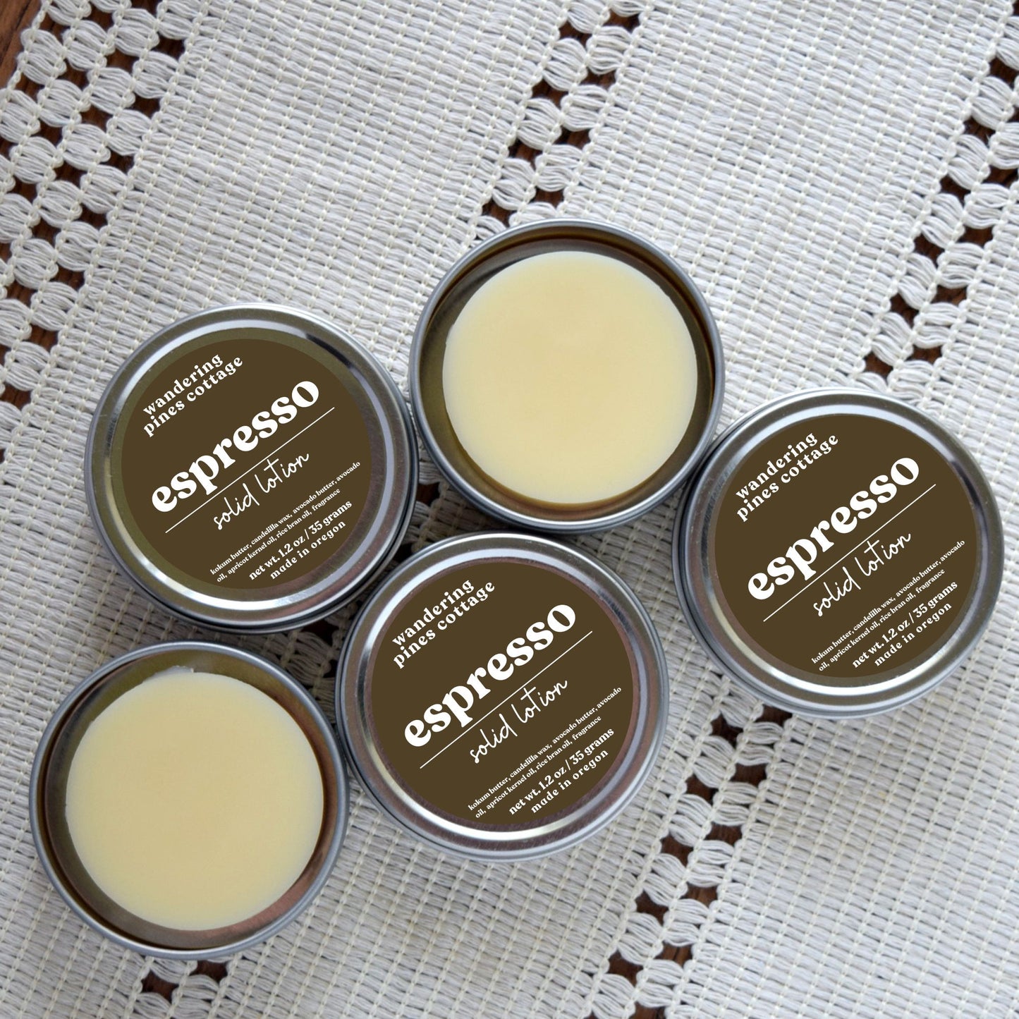 Espresso coffee solid Lotion