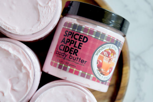 spiced apple cider body butter - wandering pines cottage
