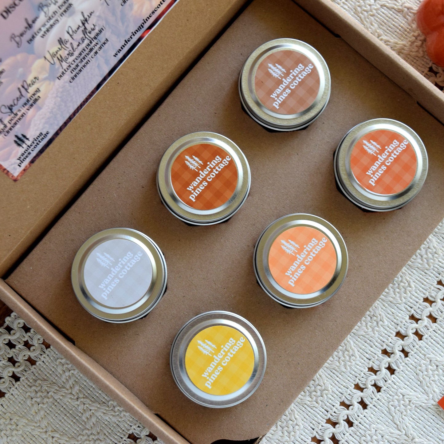 fall candle flight discover box - wandering pines cottage