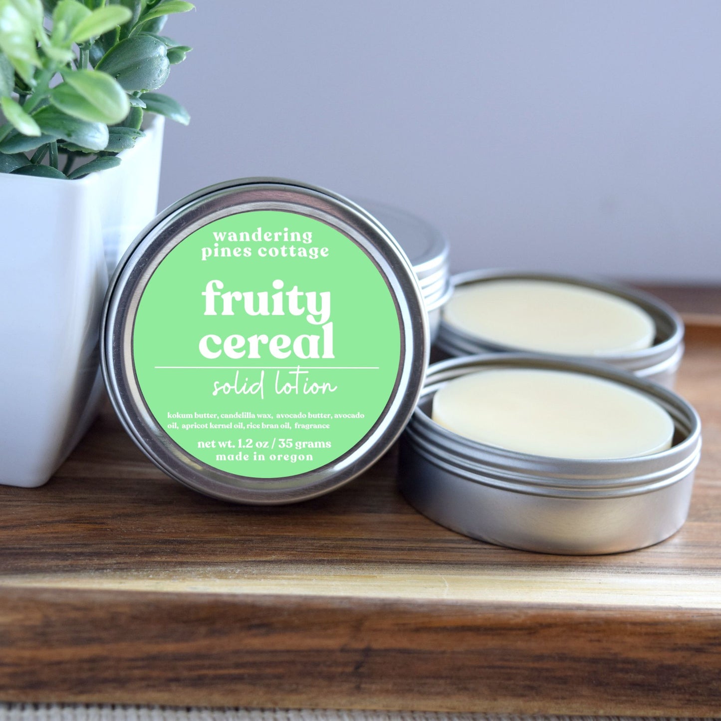 Fruity Cereal Solid Lotion Tin