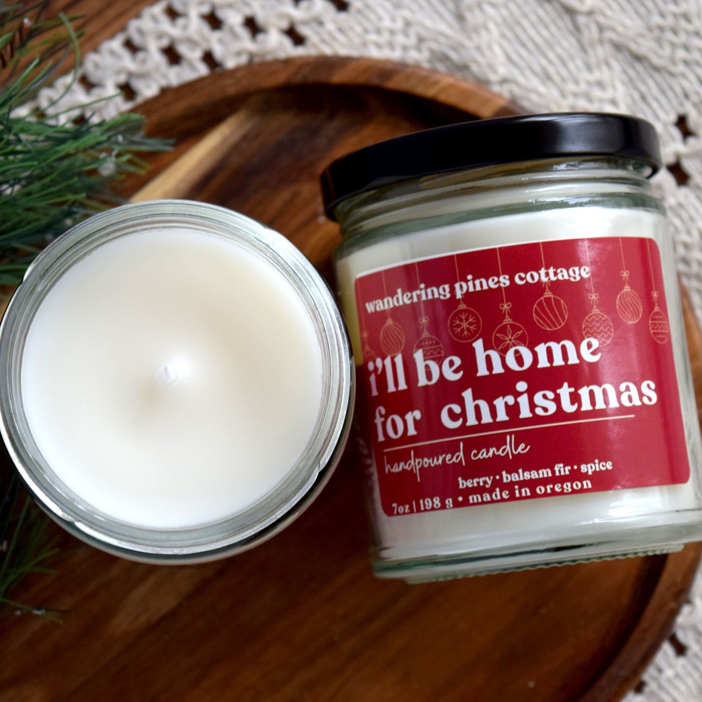 I'll be Home for Christmas Candle