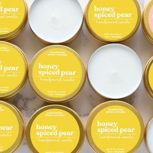 Honey Spiced Pear Travel Candle Tin