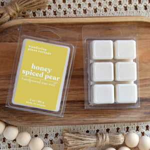 honey spiced pear wax melts - wandering pines cottage