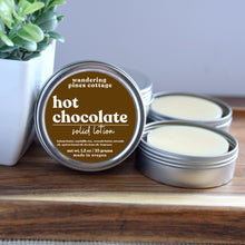 Load image into Gallery viewer, Hot Chocolate solid lotion in a tin