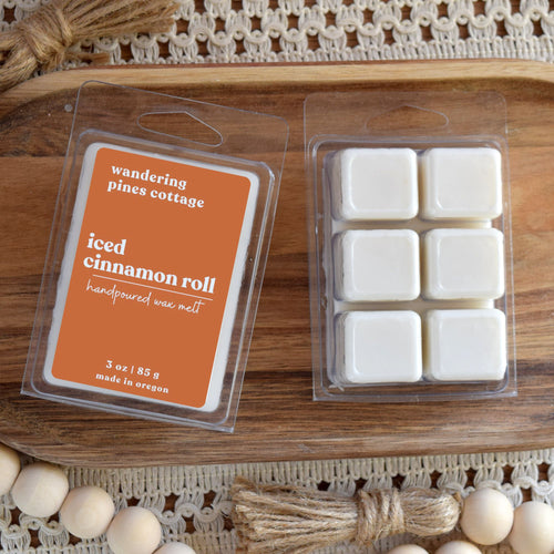 iced cinnamon roll wax melts - wandering pines cottage