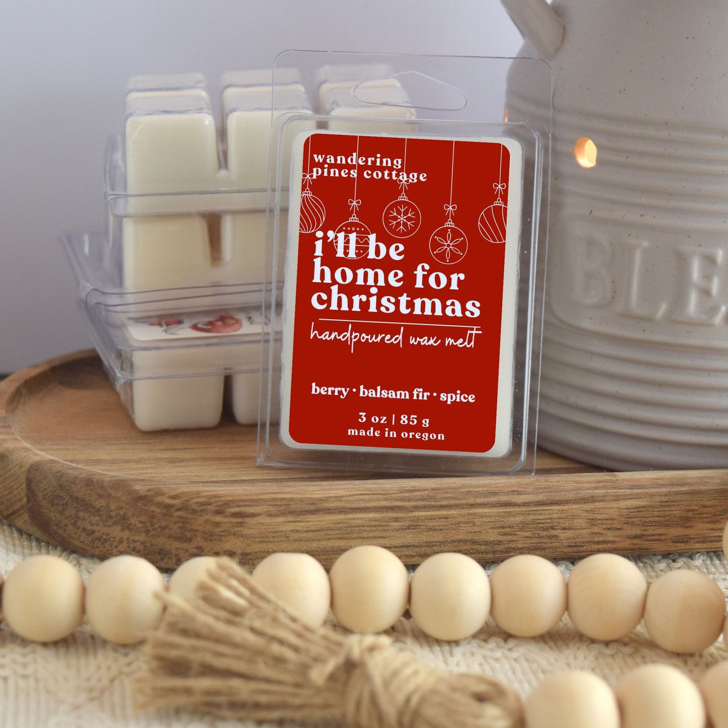 I'll be Home for Christmas Wax Melt Clamshell