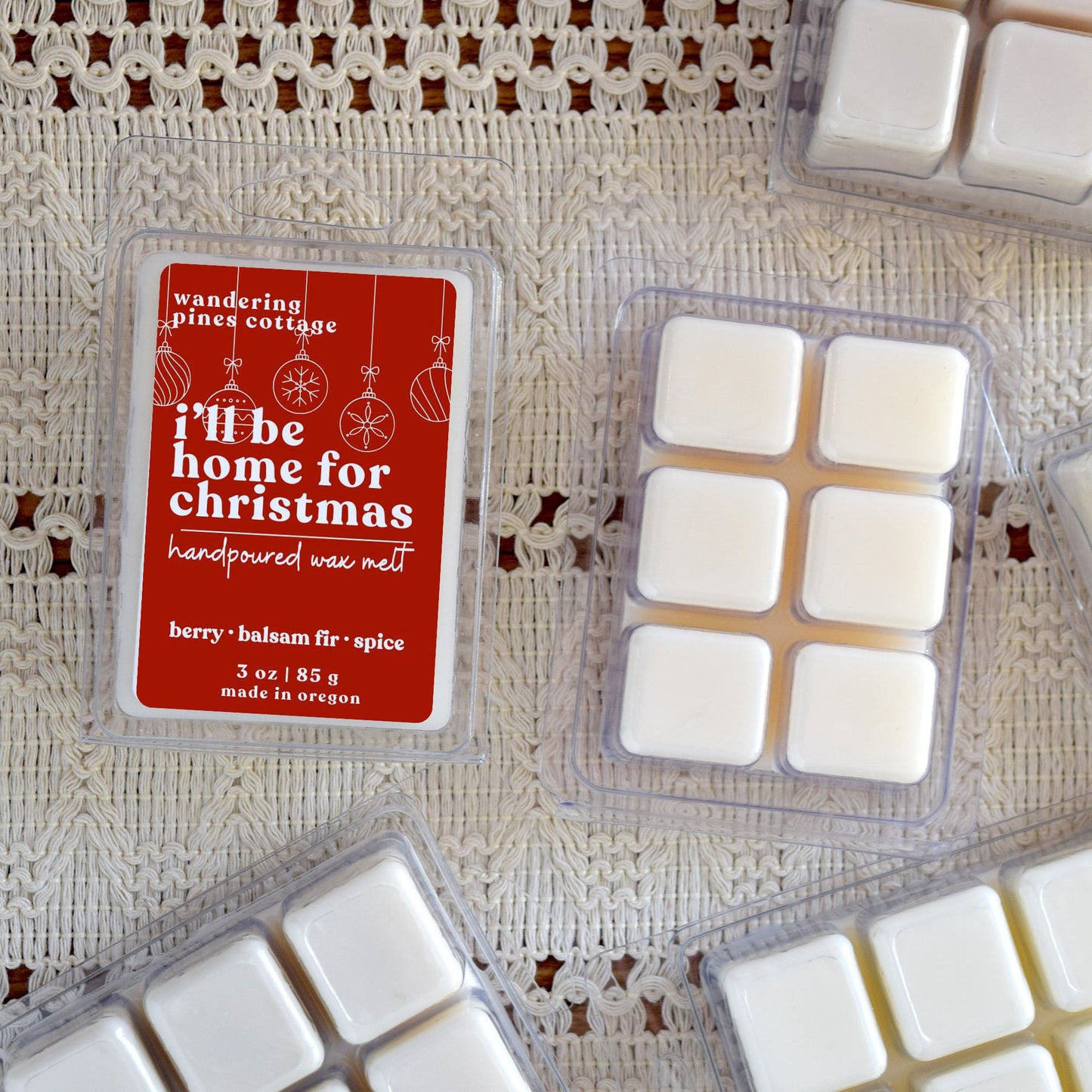 I'll be Home for Christmas Wax Melt Clamshell
