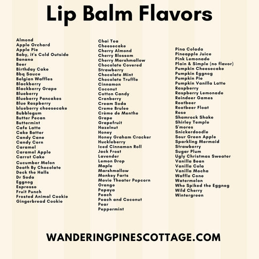 Lip Balm Bundle Choose Five Flavors