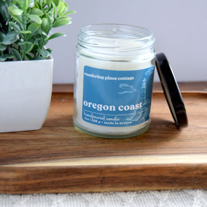 Oregon Coast clean burning candle, - wandering pines cottage