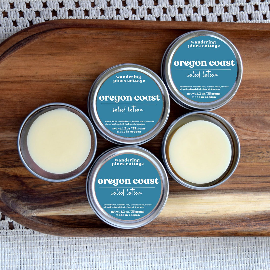 oregon coast solid lotion - wandering pines cottage