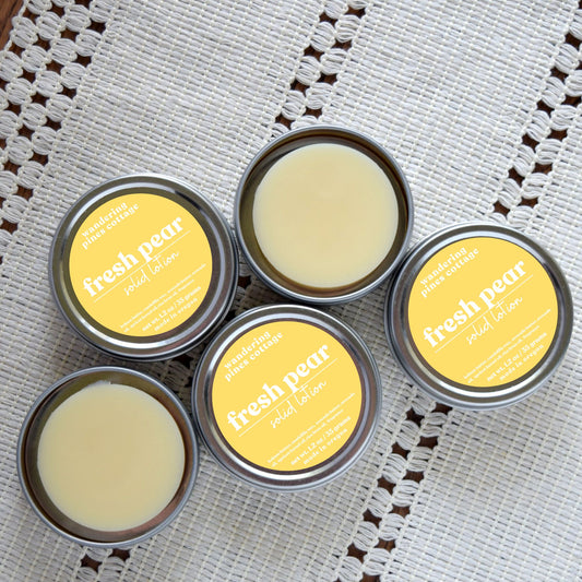Pear Solid lotion bar Tin