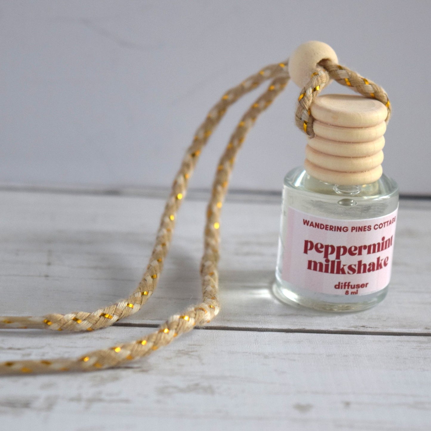 peppermint milkshake hanging diffuser - wandering pines cottage