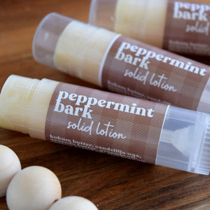 Peppermint Bark Travel Solid Lotion