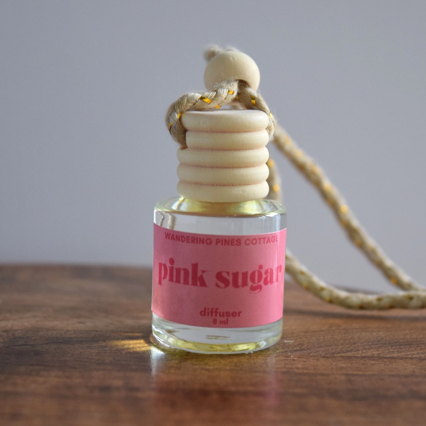 pink sugar hanging diffuser - wandering pines cottage