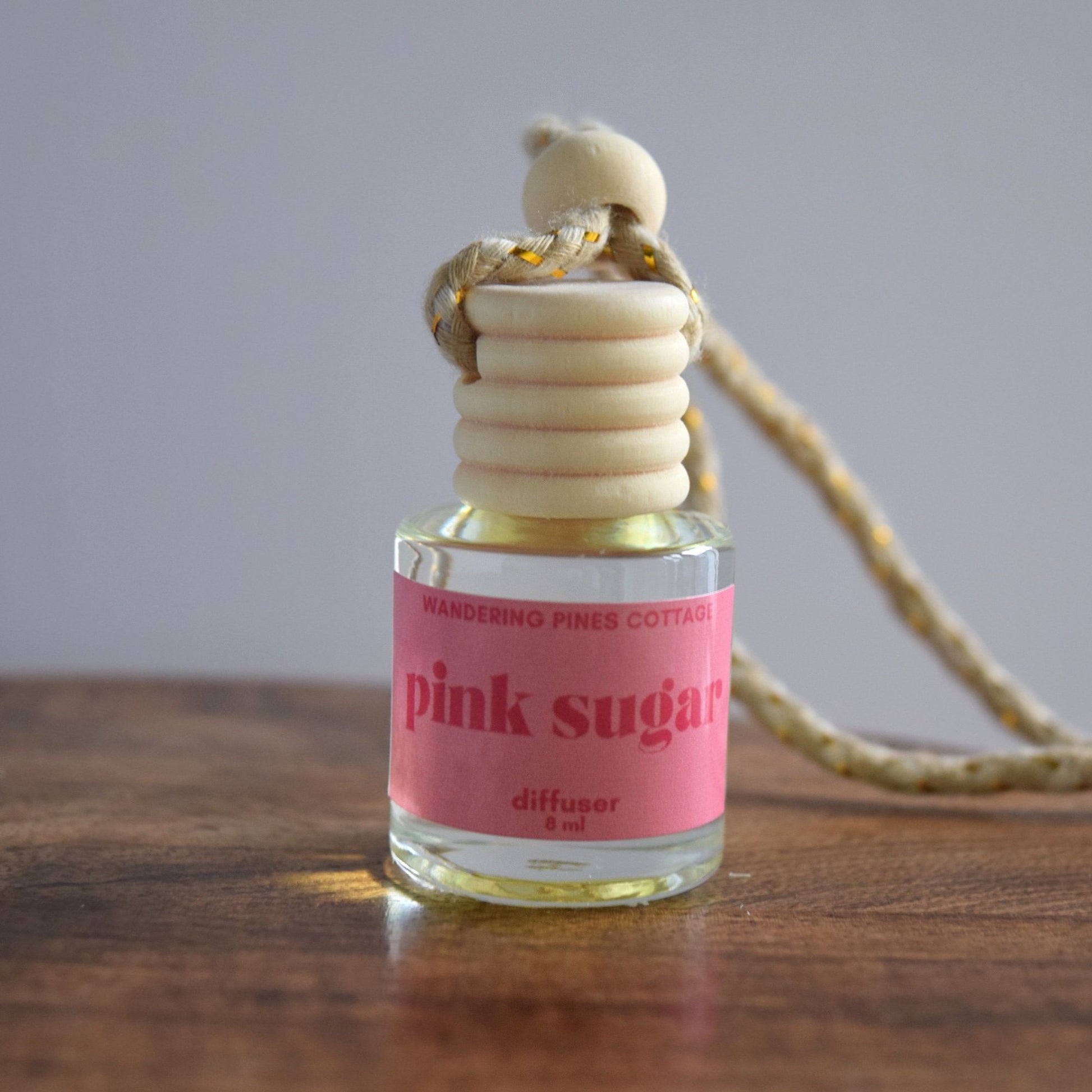 pink sugar hanging diffuser - wandering pines cottage