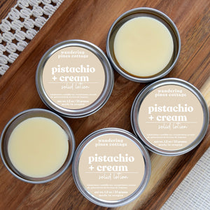 Pistachio and Cream Solid Lotion Tin