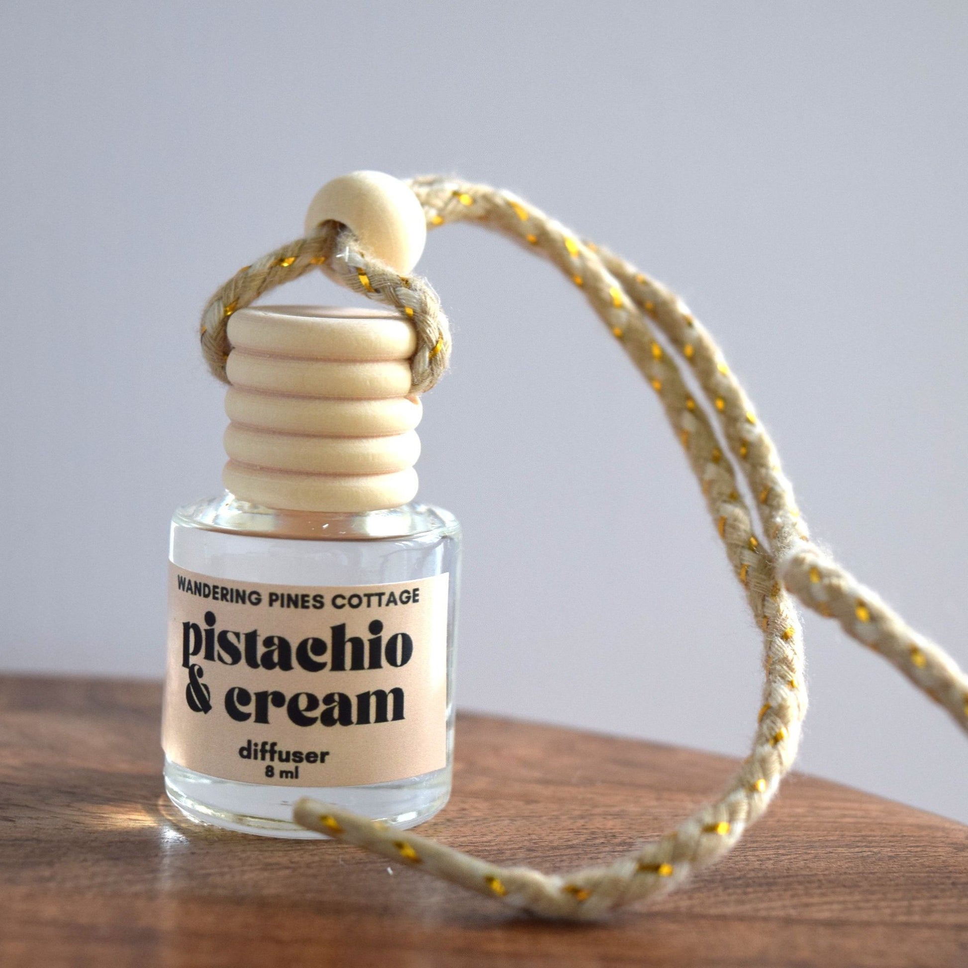 pistachio and cream hanging diffuser- wandering pines cottage